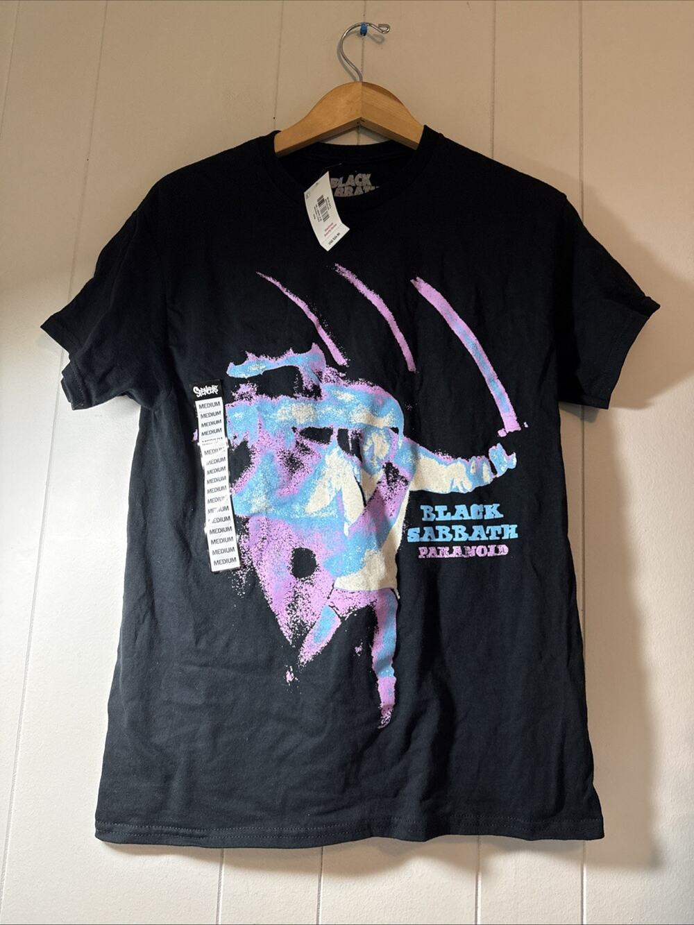 Black Sabbath Ozzy Paranoid T-Shirt Black SZ Medium New EE